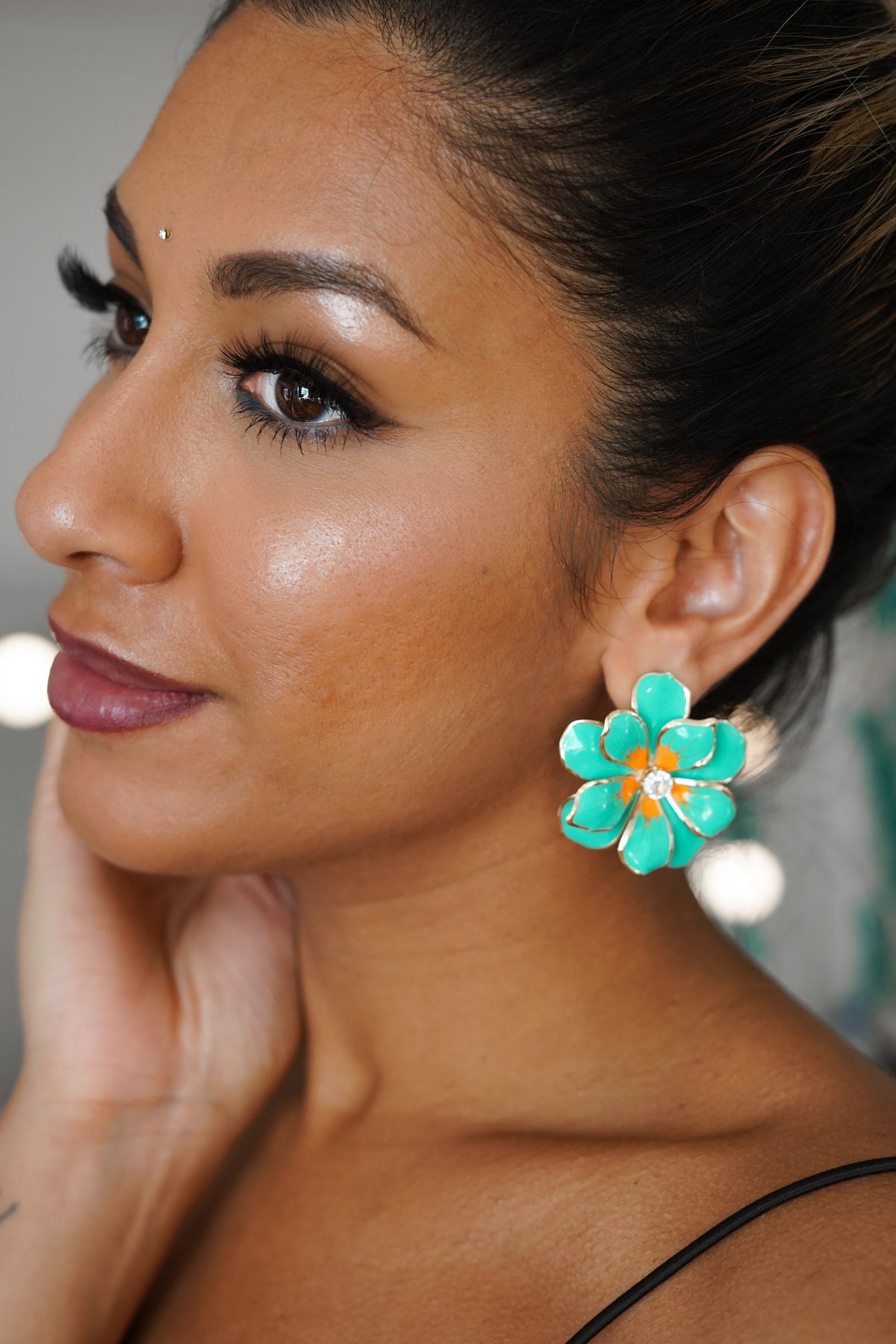 Turquoise Island Bloom Earrings